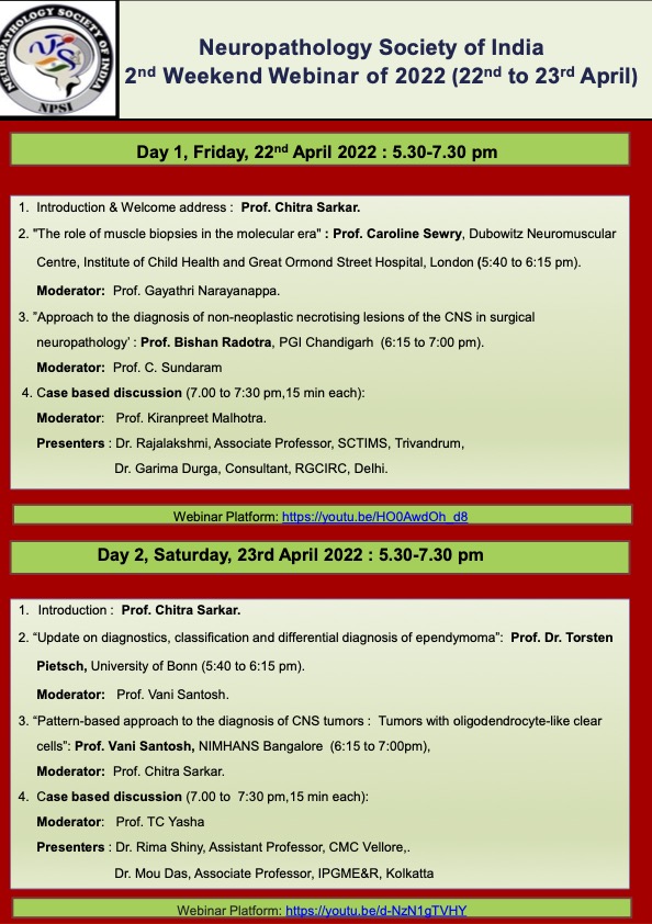 2nd Weekend Webinar 2022